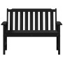 Banco de jardín con cojín Negro 120 x 59 x 88cm HDPE