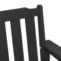 Banco de jardín con cojín Negro 120 x 59 x 88cm HDPE