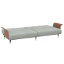 Sofá cama con portavasos terciopelo gris claro de vidaXL, Sofás - Ref: Foro24-351850, Precio: 341,52 €