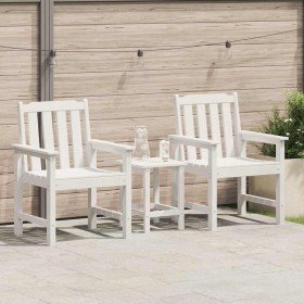 Silla de comedor de jardín. 2 pcs Blanco 65.5 x 59 x 88cm HDPE