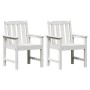 Silla de comedor de jardín. 2 pcs Blanco 65.5 x 59 x 88cm HDPE