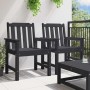 Silla de comedor de jardín. 2 pcs Negro 65.5 x 59 x 88cm HDPE en Sillas de jardín | Comprar online en Foro24