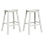 Taburete de bar 2 pcs Blanco 52 x 43 x 73.5cm HDPE