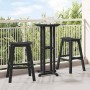 Taburete de bar 2 pcs Negro 52 x 43 x 73.5cm HDPE