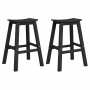 Taburete de bar 2 pcs Negro 52 x 43 x 73.5cm HDPE