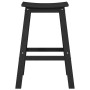 Taburete de bar 2 pcs Negro 52 x 43 x 73.5cm HDPE