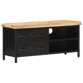 Massiver TV-Schrank aus rauem Mangoholz, 90 x 30 x 41 cm von vidaXL, TV-Möbel - Ref: Foro24-320662, Preis: 140,89 €, Rabatt: %