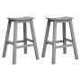 Taburete de bar 2 pcs Gris Claro 52 x 43 x 73.5cm HDPE
