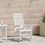 Silla mecedora de jardín Blanco 70 x 92 x 108cm HDPE