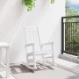 Silla mecedora de jardín Blanco 70 x 92 x 108cm HDPE