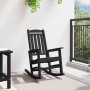Silla mecedora de jardín Negro 70 x 92 x 108cm HDPE