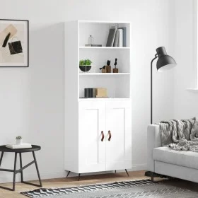Aparador alto madera contrachapada blanco 69,5x34x180 cm de vidaXL, Aparadores - Ref: Foro24-3189925, Precio: 130,55 €, Descu...