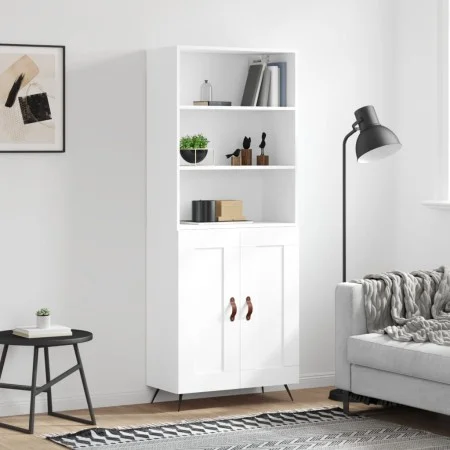 Aparador alto madera contrachapada blanco 69,5x34x180 cm de vidaXL, Aparadores - Ref: Foro24-3189925, Precio: 130,30 €, Descu...