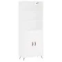 Aparador alto madera contrachapada blanco 69,5x34x180 cm de vidaXL, Aparadores - Ref: Foro24-3189925, Precio: 130,30 €, Descu...
