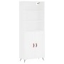 Hohes weißes Sperrholz-Sideboard 69,5 x 34 x 180 cm von vidaXL, Sideboards - Ref: Foro24-3189925, Preis: 131,14 €, Rabatt: %