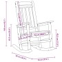 Silla mecedora de jardín Negro 70 x 92 x 108cm HDPE