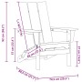 Silla Adirondack Plegable Azul Marino 74.5 x 80.5 x 90cm HDPE
