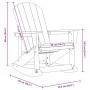 Silla mecedora Adirondack Negro 73.5 x 92 x 90cm HDPE