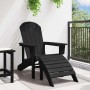 Silla Adirondack con cojín Negro 74 x 82 x 92cm HDPE en Sillas de jardín | Comprar online en Foro24