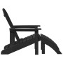 Silla Adirondack con cojín Negro 74 x 82 x 92cm HDPE en Sillas de jardín | Comprar online en Foro24