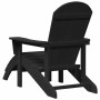Silla Adirondack con cojín Negro 74 x 82 x 92cm HDPE en Sillas de jardín | Comprar online en Foro24