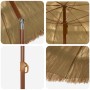 Parasol de playa Marrón Ø 160 x 196 cm Acero