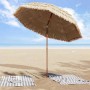 Parasol de playa Marrón Ø 206 x 209.5 cm Acero
