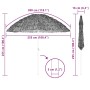 Parasol de playa Marrón Ø 265 x 267 cm Acero