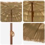 Parasol de playa Marrón Ø 160 x 196 cm Acero