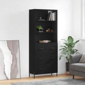 Aparador alto madera contrachapada negro 69,5x34x180 cm von vidaXL, Sideboards - Ref: Foro24-3189390, Preis: 170,71 €, Rabatt: %