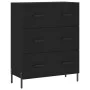 Aparador alto madera contrachapada negro 69,5x34x180 cm by vidaXL, Sideboards - Ref: Foro24-3189390, Price: 170,71 €, Discoun...
