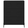 Aparador alto madera contrachapada negro 69,5x34x180 cm by vidaXL, Sideboards - Ref: Foro24-3189390, Price: 182,23 €, Discoun...