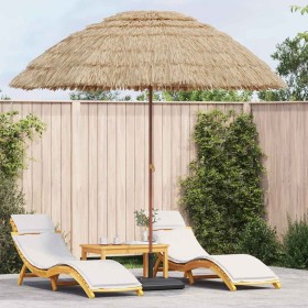 Parasol de playa Marrón Ø 265 x 267 cm Acero