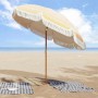 Sombrilla Amarillo y blanco Ø 205 x 209 cm Acero