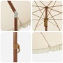 Sombrilla Amarillo y blanco Ø 205 x 209 cm Acero