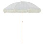Sombrilla Gris y blanco Ø 160 x 195 cm Acero