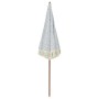 Sombrilla Gris y blanco Ø 160 x 195 cm Acero