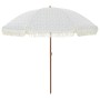 Sombrilla Gris y blanco Ø 205 x 209 cm Acero