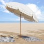 Sombrilla Gris y blanco Ø 205 x 209 cm Acero