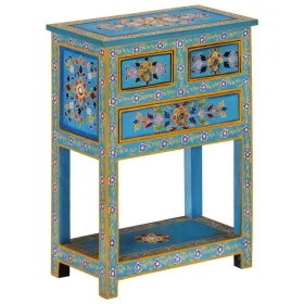 Solid mango wood turquoise sideboard 55x30x76 cm by vidaXL, Sideboards - Ref: Foro24-355011, Price: 193,09 €, Discount: %