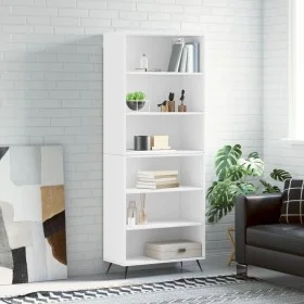 Aparador alto madera de ingeniería blanco 69,5x32,5x180 cm de vidaXL, Aparadores - Ref: Foro24-3189541, Precio: 108,11 €, Des...