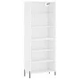 Aparador alto madera de ingeniería blanco 69,5x32,5x180 cm de vidaXL, Aparadores - Ref: Foro24-3189581, Precio: 113,46 €, Des...