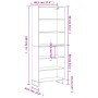 Weißes hohes Sideboard aus Holzwerkstoff, 69,5 x 32,5 x 180 cm von vidaXL, Sideboards - Ref: Foro24-3189597, Preis: 115,47 €,...