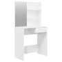 Schminktisch mit glänzendem weißem Spiegel 74,5x40x141 cm von vidaXL, Schlafzimmerkommoden - Ref: Foro24-802810, Preis: 85,46...