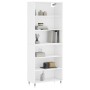 Aparador alto madera de ingeniería blanco 69,5x32,5x180 cm de vidaXL, Aparadores - Ref: Foro24-3189549, Precio: 115,07 €, Des...