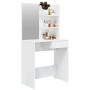 Tocador con espejo blanco brillante 74,5x40x141 cm de vidaXL, Tocadores para dormitorios - Ref: Foro24-802810, Precio: 85,38 ...