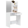 Schminktisch mit glänzendem weißem Spiegel 74,5x40x141 cm von vidaXL, Schlafzimmerkommoden - Ref: Foro24-802810, Preis: 85,46...