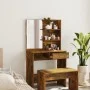 Dressing table with smoked oak mirror 74.5x40x141 cm by vidaXL, Bedroom Dressers - Ref: Foro24-820490, Price: 71,21 €, Discou...