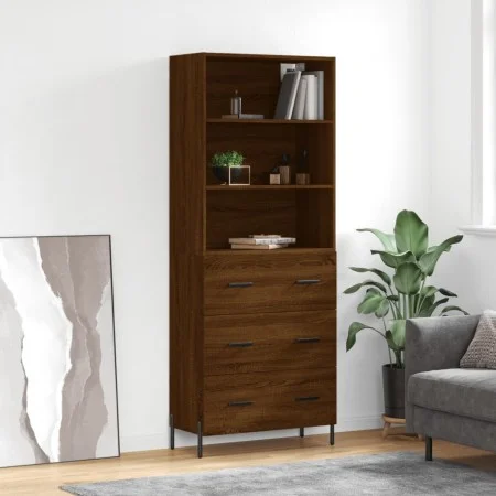 Tall oak brown plywood sideboard 69.5x34x180 cm by vidaXL, Sideboards - Ref: Foro24-3189396, Price: 164,33 €, Discount: %