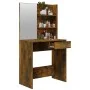 Dressing table with smoked oak mirror 74.5x40x141 cm by vidaXL, Bedroom Dressers - Ref: Foro24-820490, Price: 71,21 €, Discou...